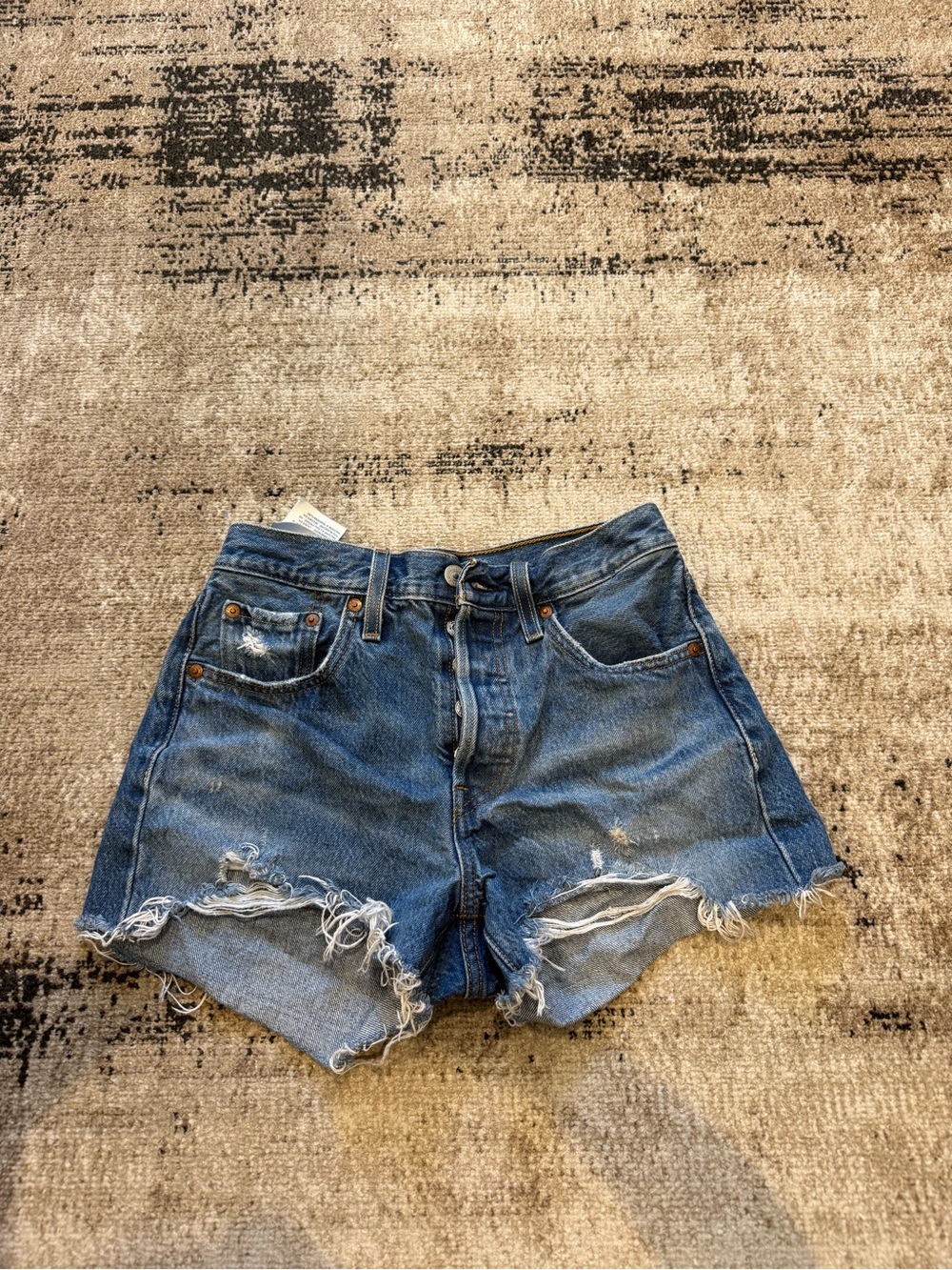 Levi’s Women's Distressed Denim Shorts - Blue